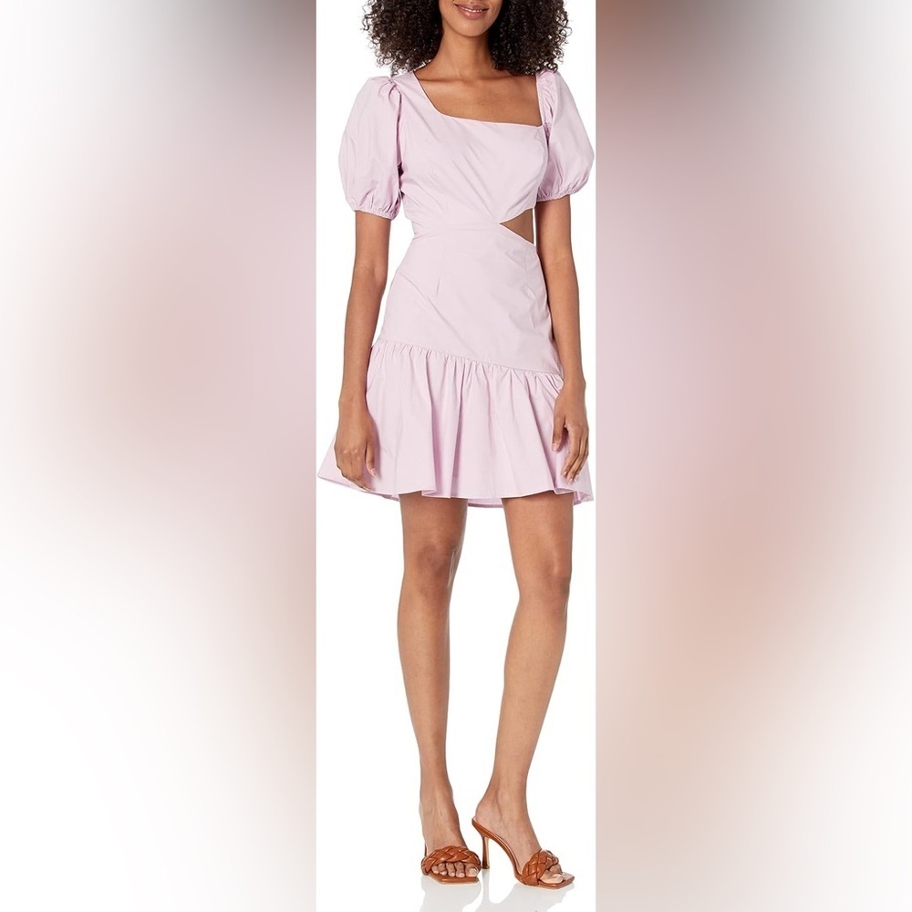 ASTR The Label Mayfair Side Cutout Puff Sleeve Mini Dress Size XS